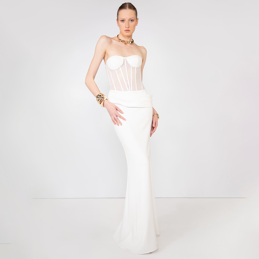 Women Fashion Dress Names - Robe de soirée sexy transparente à