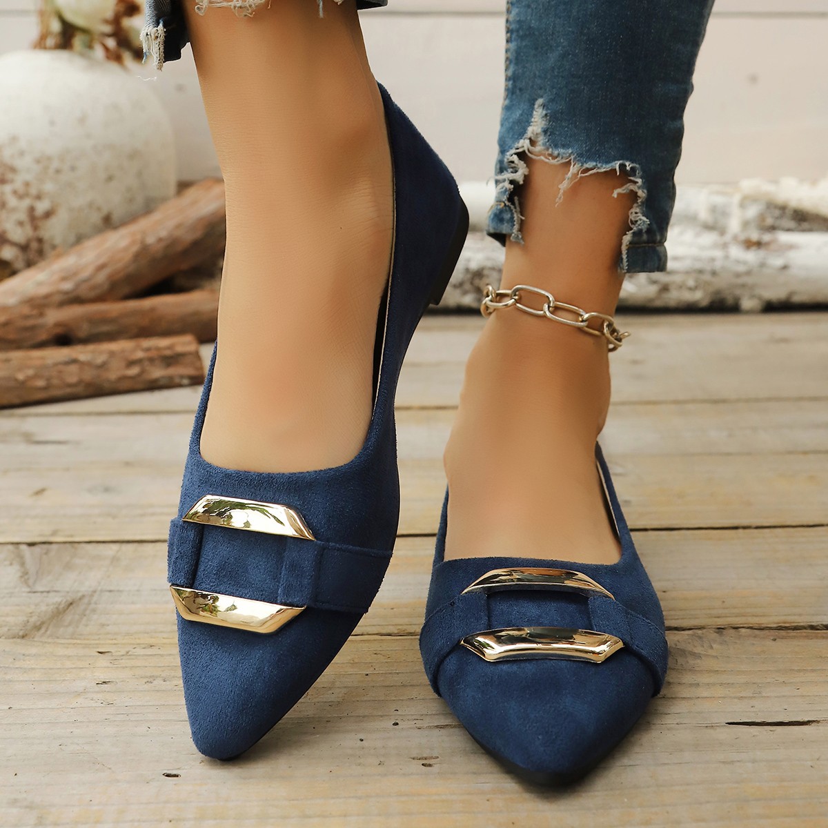 Women'S Fashion Shoes - Printemps et automne élégant pointu Sexy