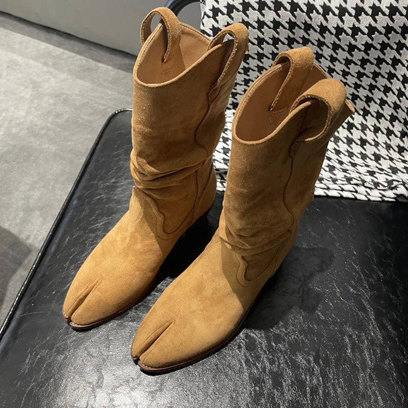 Women'S Fashion Korea - Mode Vintage bottes bout fendu coréen