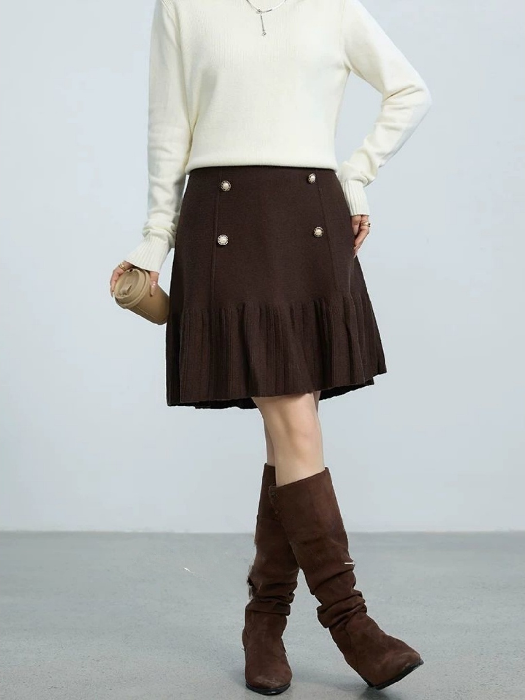 Women Fashion Over The Years - Jupe trapèze grande taille, taille haute,