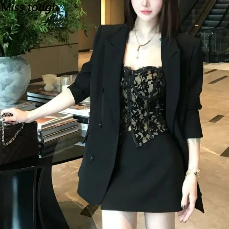 Ensemble élégant vintage 3 piè - Lace Trim Cami avis et prix