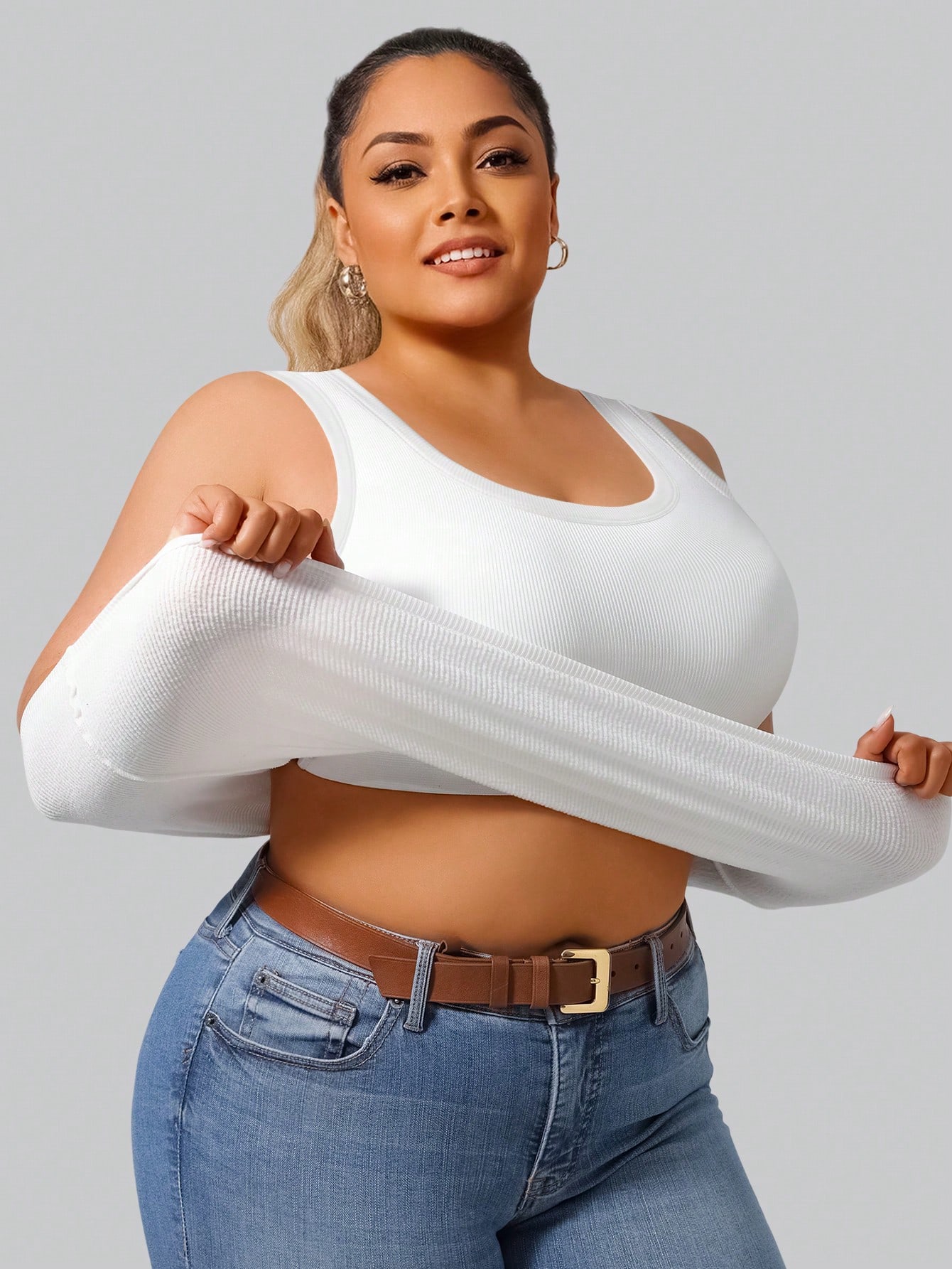 Débardeur côtelé uni pour femm - Lace Trim Cami avis et prix