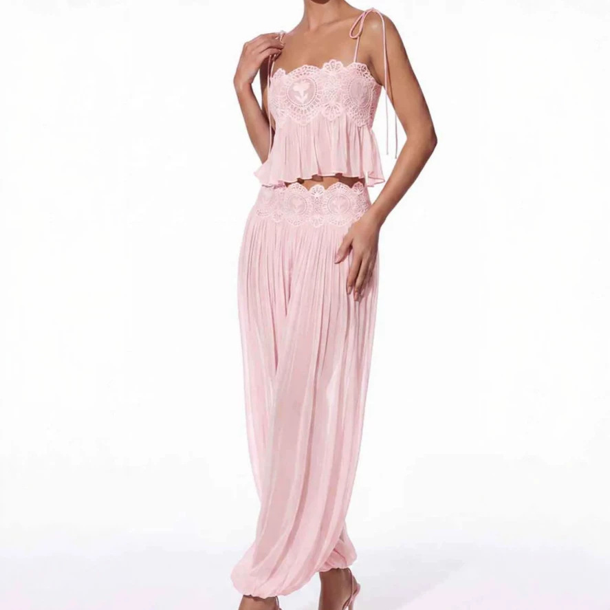 Ensemble pantalon long pour fe - Lace Trim Cami avis et prix